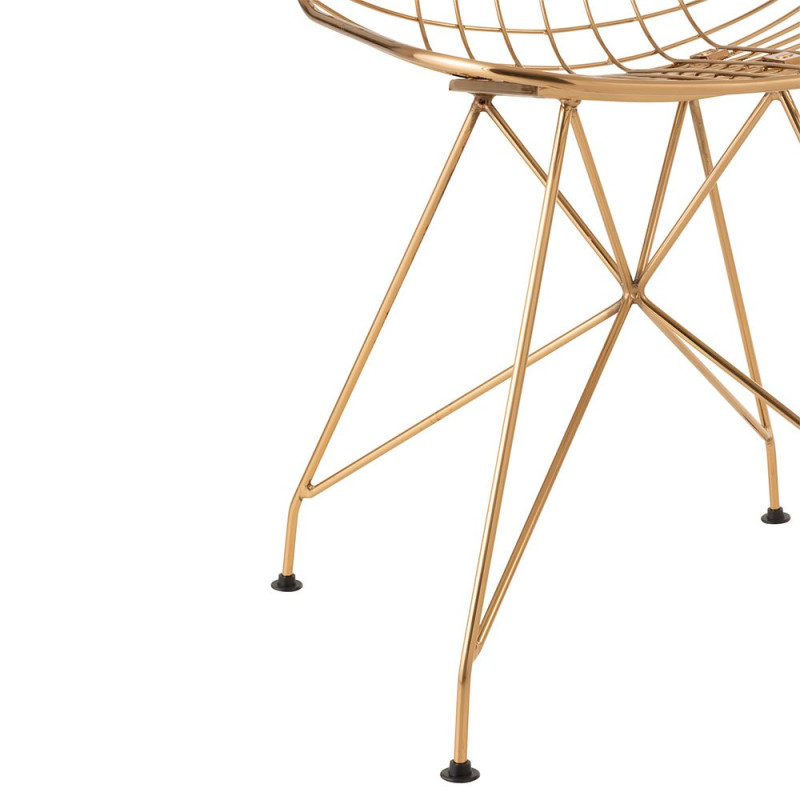 Chaise design en métal doré KLINE