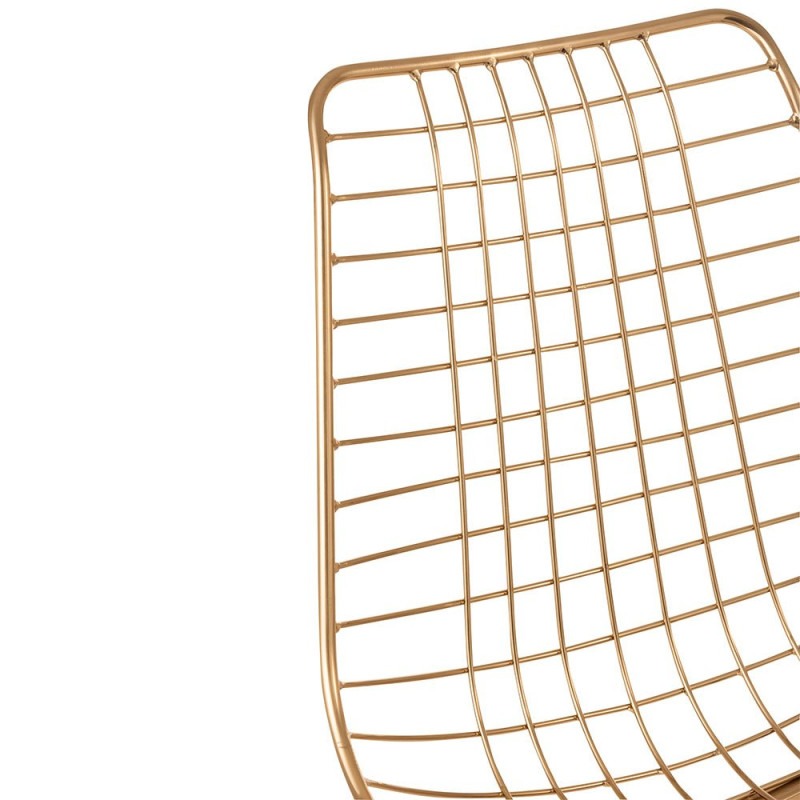 Chaise design en métal doré KLINE