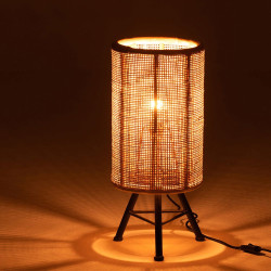 Lampe de chevet en rotin naturel OZIRIS