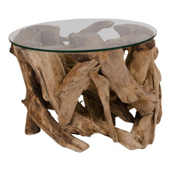 Table Design en bois et verre -ULLYSSA