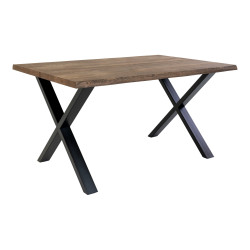 Table à manger 4 personnes en bois et métal ZALIPA