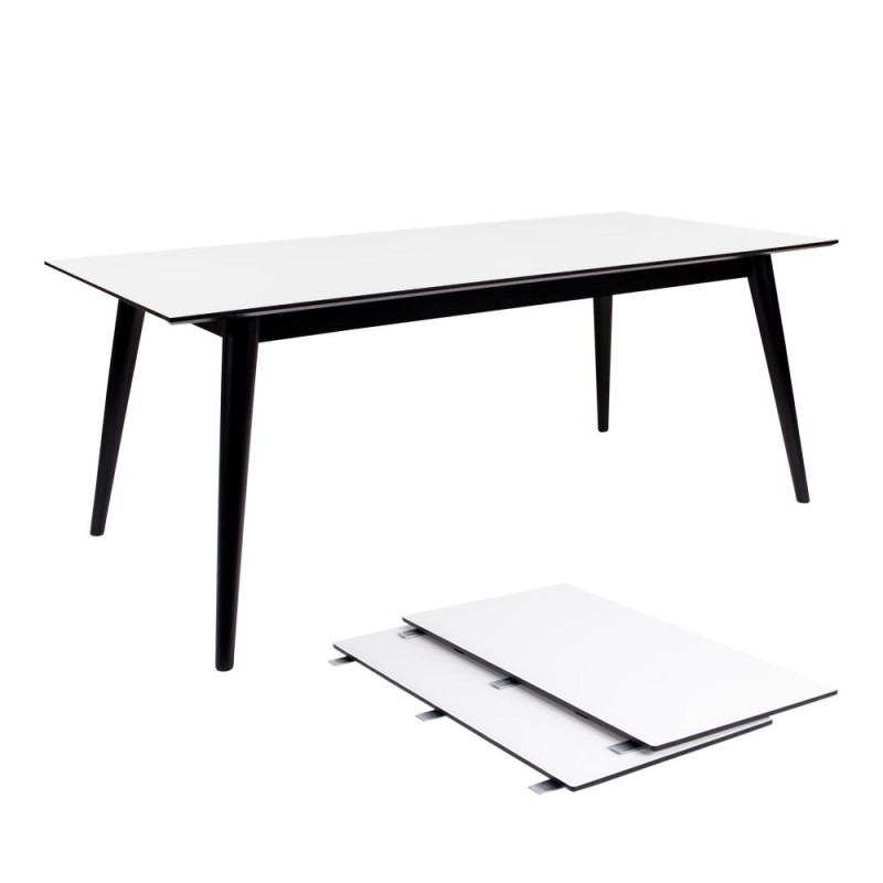 Table à manger scandinave 195-285 X 90 cm-PAOLO
