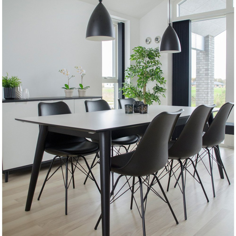 Table à manger scandinave 195-285 X 90 cm-PAOLO