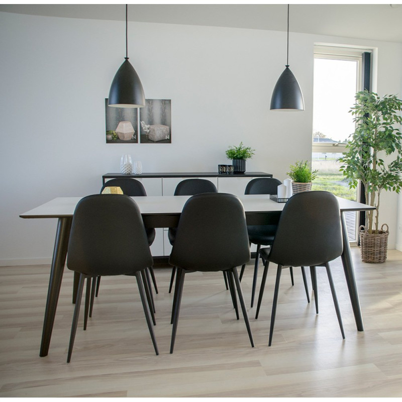 Table à manger scandinave 195-285 X 90 cm-PAOLO