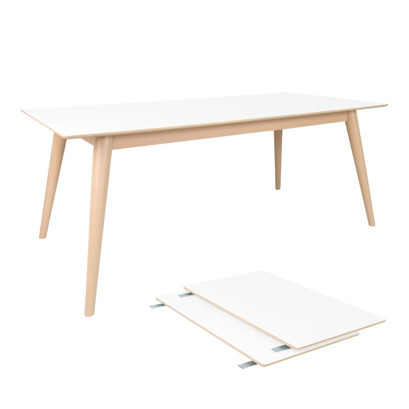 Table à manger scandinave 195-285 X 90 cm-PAOLO