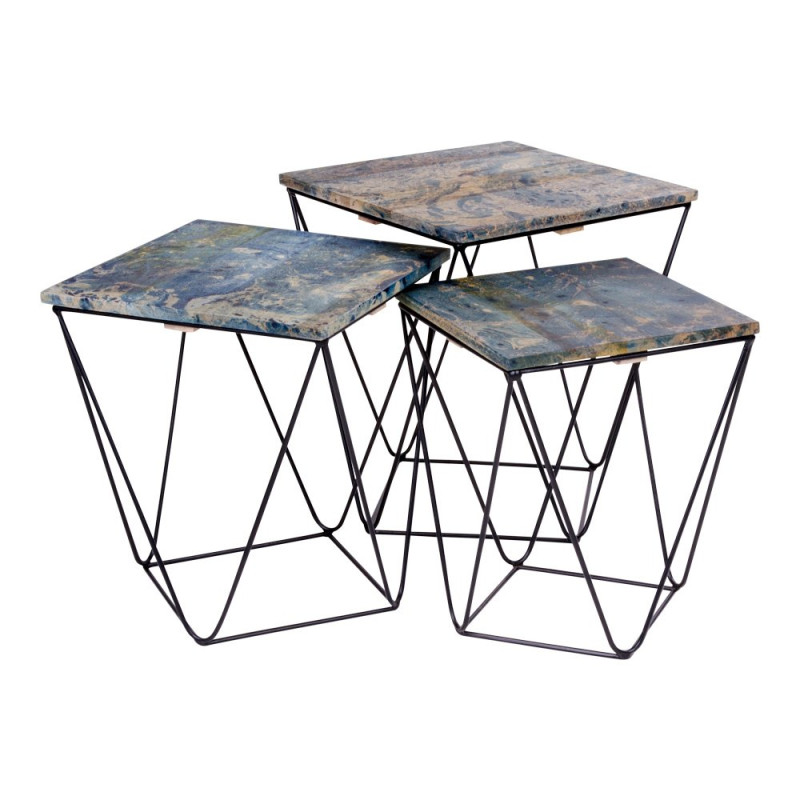 Set de 3 tables d'appoint-NATI