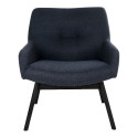 Fauteuil lounge en tissu pieds bois noir HARMANCE