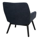 Fauteuil lounge en tissu pieds bois noir HARMANCE