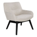 Fauteuil lounge en tissu pieds bois noir HARMANCE