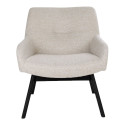 Fauteuil lounge en tissu pieds bois noir HARMANCE