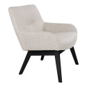 Fauteuil lounge en tissu pieds bois noir HARMANCE