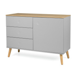 Buffet scandinave 109cm 3 tiroirs et 1 porte ZINO