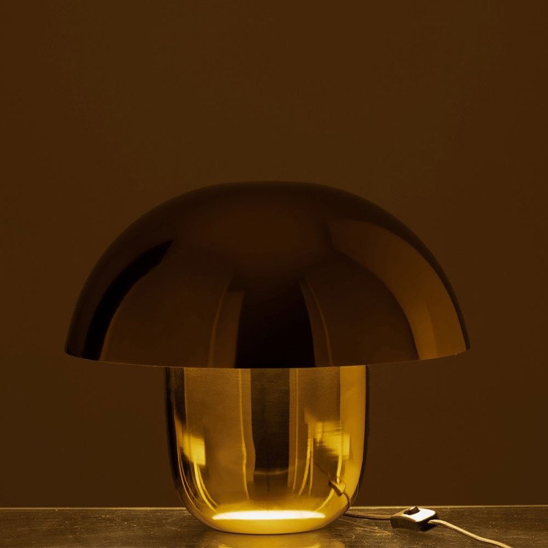 Lampe design champignon métal doré SEZIM