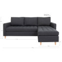 Canapé d'angle tissu scandinave-KIKA