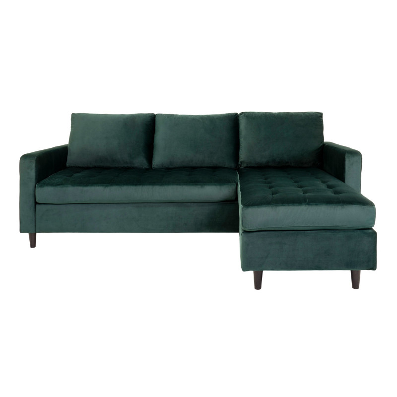 Canapé d'angle tissu scandinave velours-KIKA
