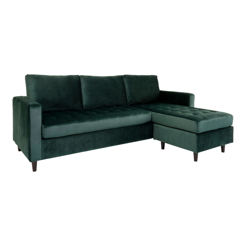 Canapé d'angle tissu scandinave velours-KIKA