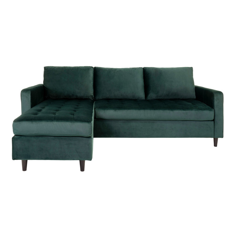 Canapé d'angle tissu scandinave velours-KIKA