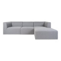 canapé d'angle gauche en tissu grisIRLANDE