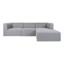 Canapé d'angle droit en tissu gris clair IRLANDE