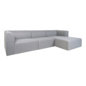 canapé d'angle gauche en tissu grisIRLANDE
