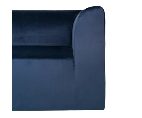 canapé d'angle gauche velours bleu IRLANDE