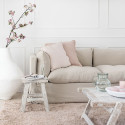 Canapé 220cm en tissu beige TEXAME