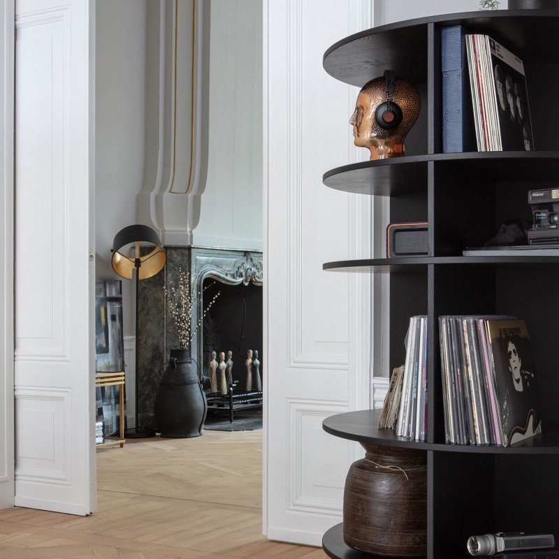 Bibliothèque design pour coin MAXELL - Woood