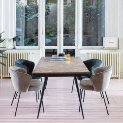Chaises modernes en velours HASH