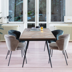 Chaise moderne velours HASH