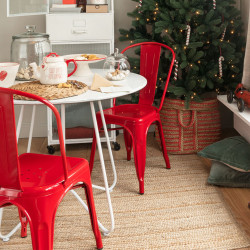 Lot de 2 chaises bistro métal DELICE - J-line