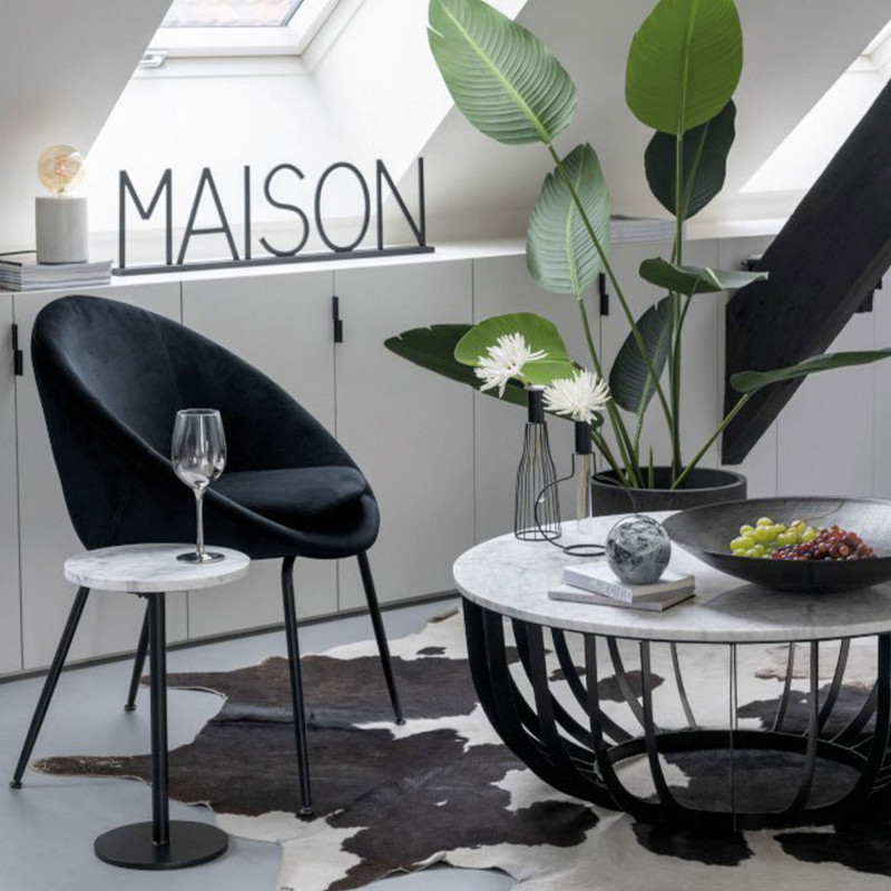 Table d'appoint en marbre hauteur réglable ASAR