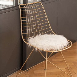 Chaise design en métal doré KLINE