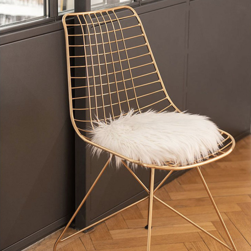 Chaise design en métal doré KLINE