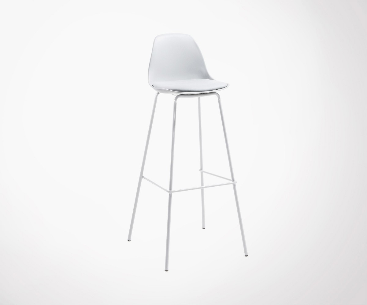 Tabouret Bar Métal Gris Avec Assise Rembourrée Prix Web