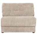 Petit fauteuil en tissu à grosses côtes vintage NAHO