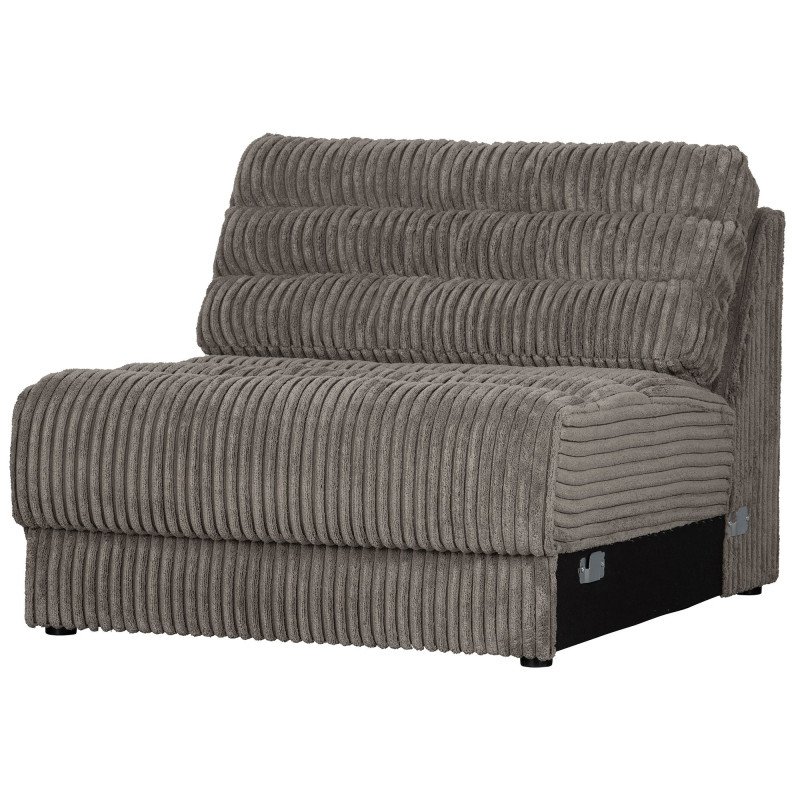 Petit fauteuil en tissu à grosses côtes vintage NAHO