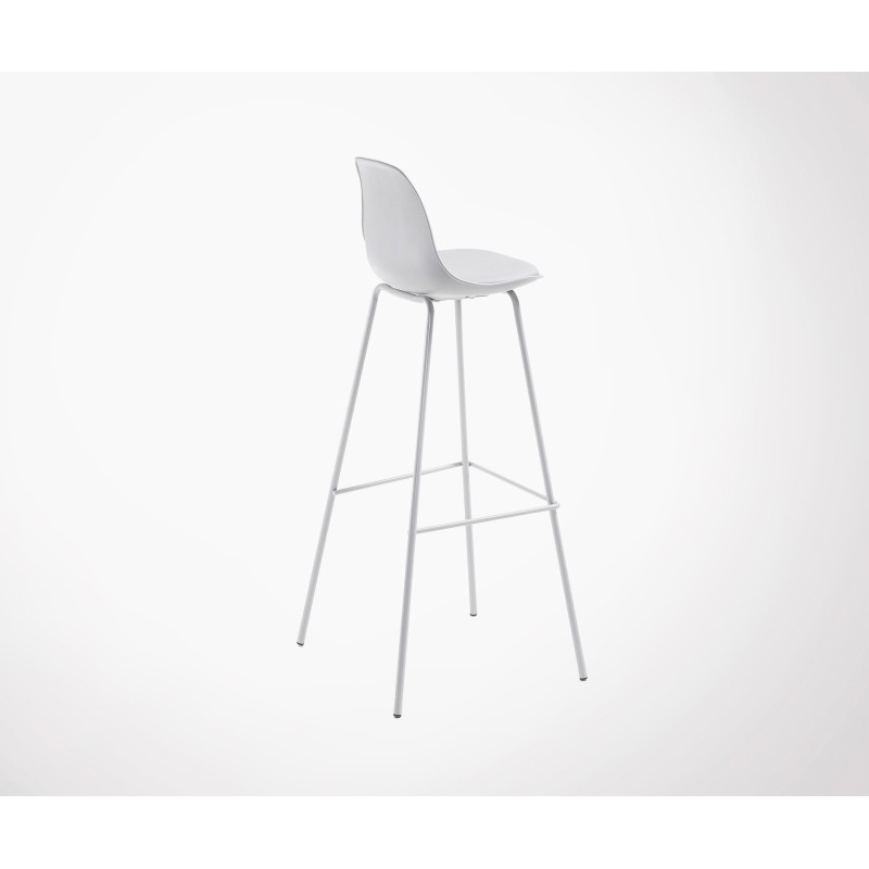 tabouret bar métal gris avec assise rembourrée. prix web exclusif