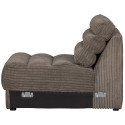 Petit fauteuil en tissu à grosses côtes vintage NAHO