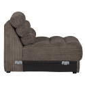 Petit fauteuil en tissu à grosses côtes vintage NAHO