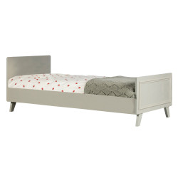 Cadre de lit 90x200cm en bois couleur argile GERALD