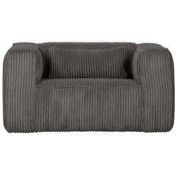 Fauteuil en tissu à grosses côtes BEAN