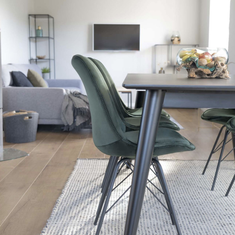 Table à manger scandinave 195-285 X 90 cm-PAOLO