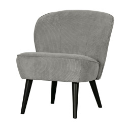 Fauteuil moderne en tissu côtelé VOGUE