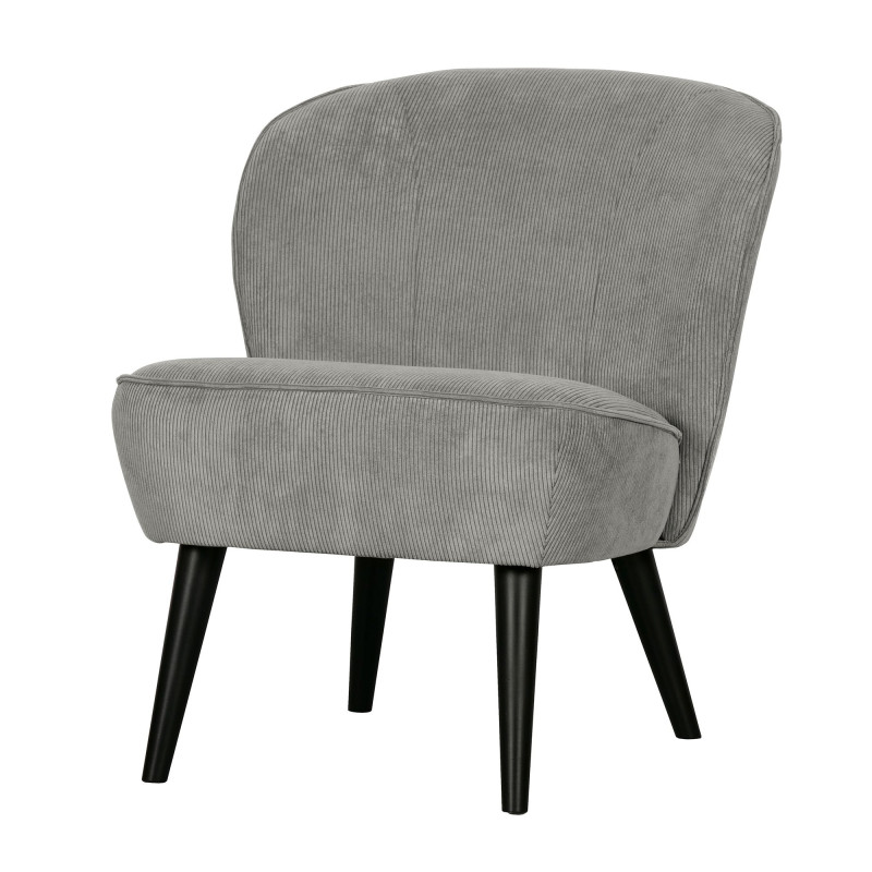 Fauteuil moderne en tissu côtelé VOGUE