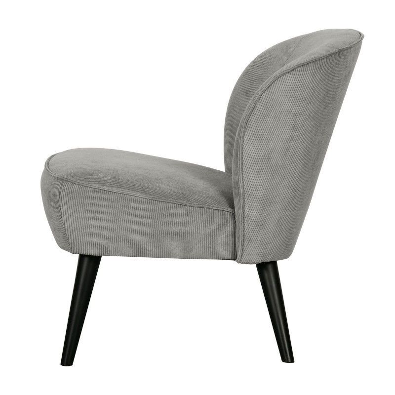 Fauteuil moderne en tissu côtelé VOGUE