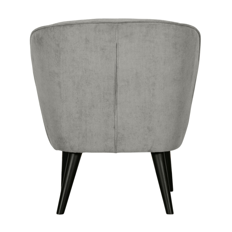 Fauteuil moderne en tissu côtelé VOGUE