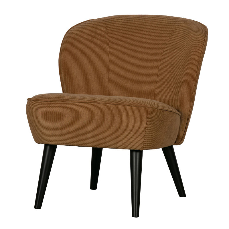 Fauteuil moderne en tissu côtelé VOGUE
