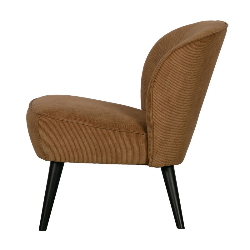 Fauteuil moderne en tissu côtelé VOGUE