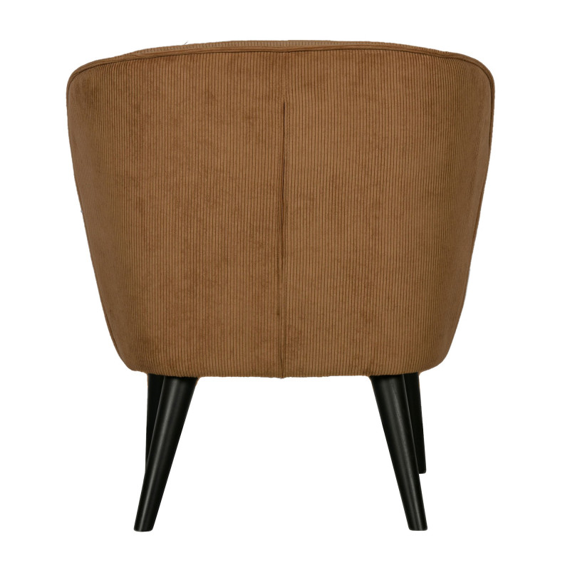 Fauteuil moderne en tissu côtelé VOGUE