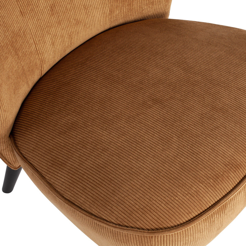 Fauteuil moderne en tissu côtelé VOGUE